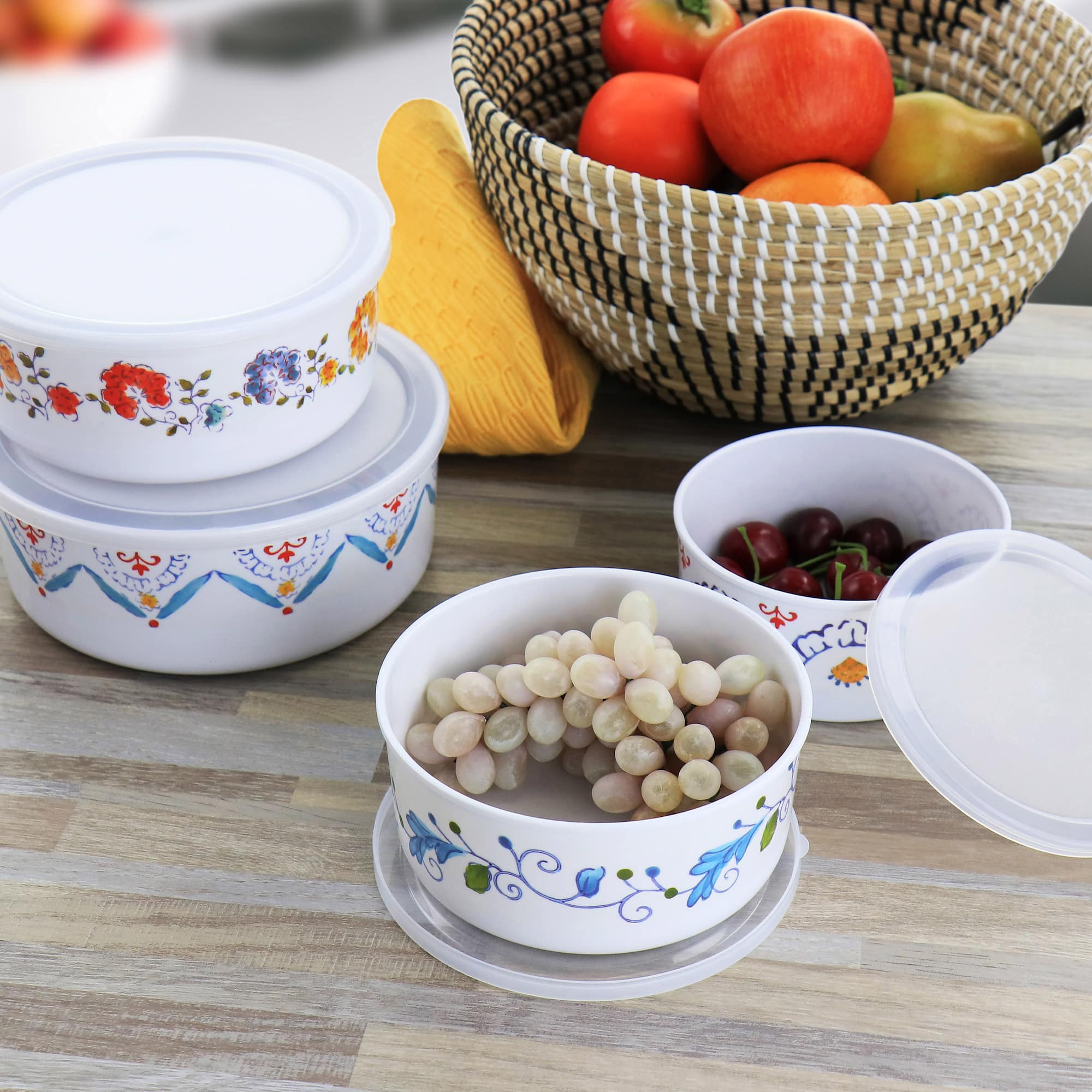 Gibson Home® 8-Piece Anaya Round Nesting Food Storage Set
